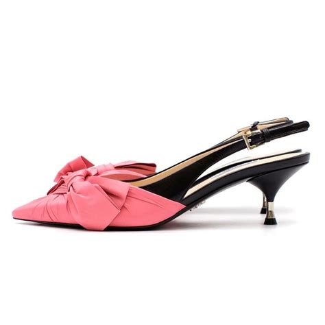 prada kitten heel slingback|prada slide sandals kitten heel.